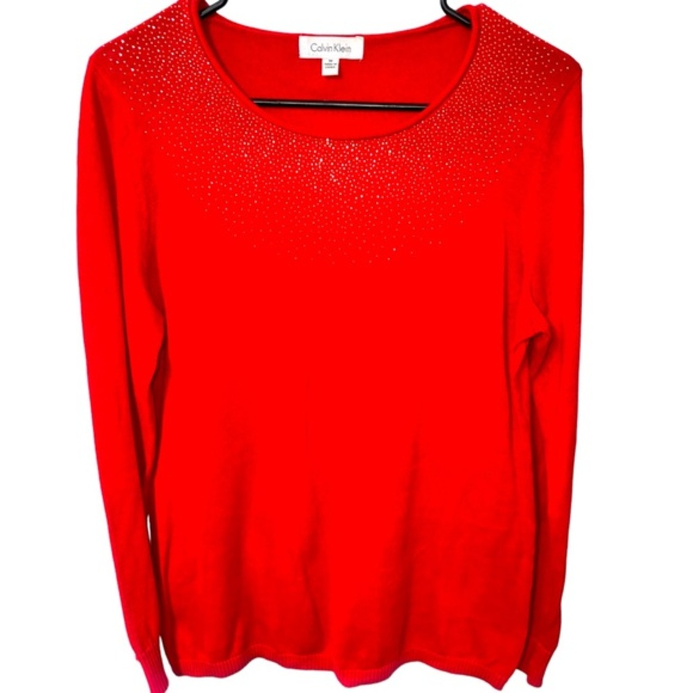 Calvin Klein Women’s Gold Embellished Sweater Size M